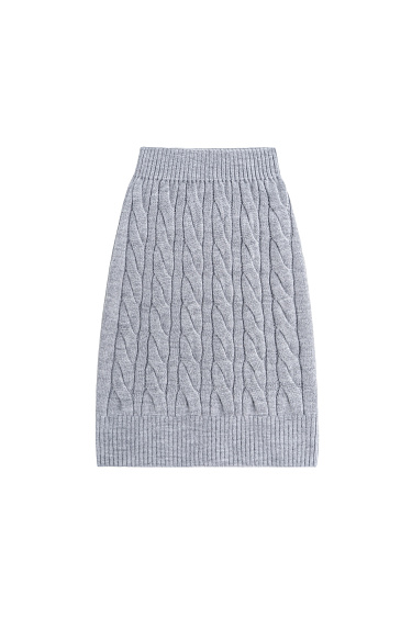 Knitted skirt with braids - BRUSNIKA Women Clothes