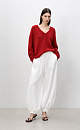 100% linen V-neck jumper - BRUSNIKA. Women clothes