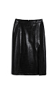 Textured faux leather midi skirt - BRUSNIKA. Women clothes