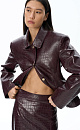 Textured eco-leather jacket - BRUSNIKA. Women clothes