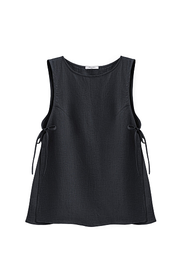 100% linen tied top - BRUSNIKA Women Clothes