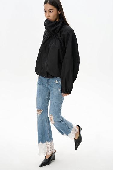 Bell-bottom jeans with lace - BRUSNIKA Women Clothes