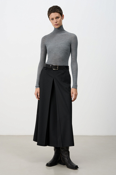 Skirt with a pleat in the front - BRUSNIKA Women Clothes