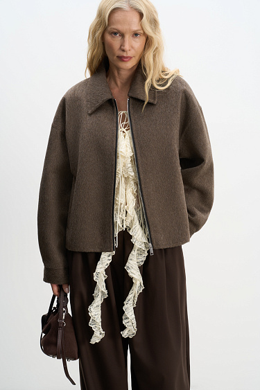 Wool zip-up jacket - BRUSNIKA Women Clothes