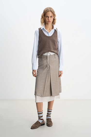 Cotton shirt with lace - BRUSNIKA Women Clothes
