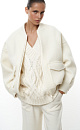 Wool bomber jacket with zip - BRUSNIKA. Women clothes