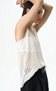 Linen mesh tank top - BRUSNIKA. Women clothes