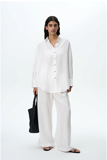 Trousers with asymmetric waist - BRUSNIKA Women Clothes