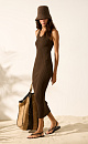 Viscose Midi Knitted Dress - BRUSNIKA. Women clothes