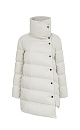 Puffer jacket with snap button closure and high collar - BRUSNIKA. Women clothes