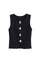 Knitted vest with accent buttons - BRUSNIKA. Women clothes