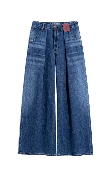 Wide jeans with pleats - BRUSNIKA Women Clothes