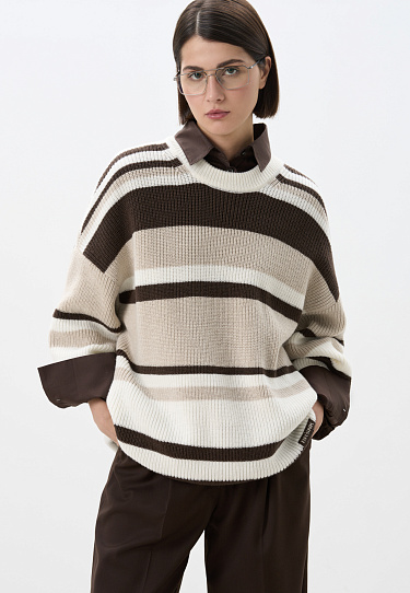 Striped knitted jumper - BRUSNIKA Women Clothes