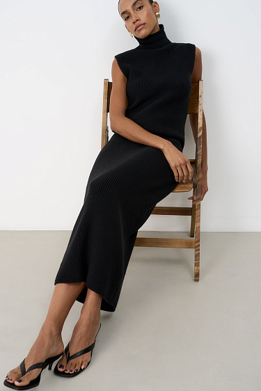 Wool knit midi skirt - BRUSNIKA Women Clothes