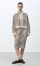 Midi skirt with animal print - BRUSNIKA. Women clothes
