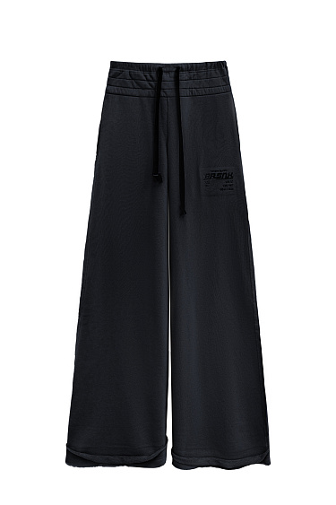 Wide cotton trousers with a drawstring - BRUSNIKA Women Clothes
