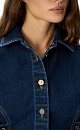 Denim shirt with a lace-up waist - BRUSNIKA. Women clothes