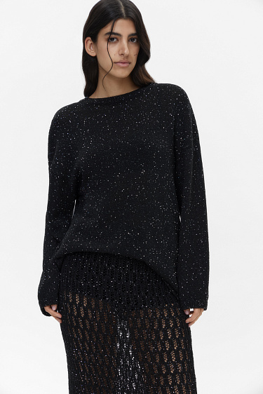 jumper with holographic sequins - BRUSNIKA Women Clothes