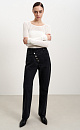 Asymmetric fastening jeans - BRUSNIKA. Women clothes