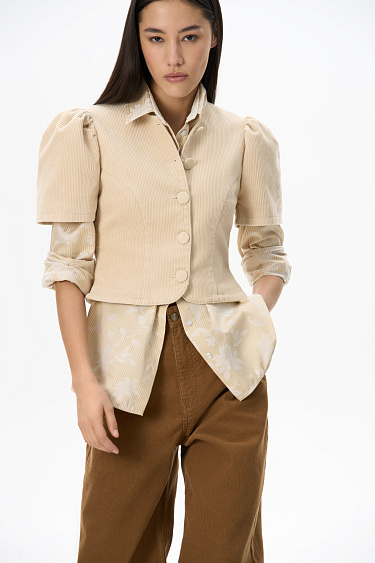velvet jacket with flared sleeves - BRUSNIKA Women Clothes