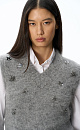 alpaca wool vest with sequins - BRUSNIKA. Women clothes