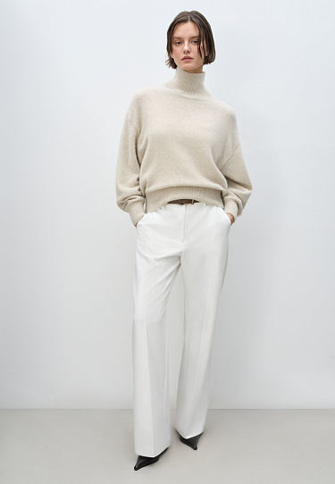 Fox-fur jumper with a high collar - BRUSNIKA Women Clothes