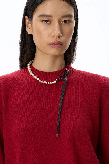 Jumper with shoulder pads - BRUSNIKA Women Clothes