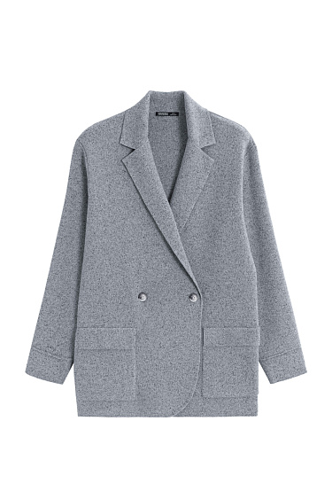 Knitted double-breasted jacket - BRUSNIKA Women Clothes
