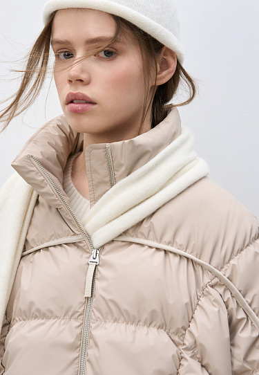 Quilted down jacket with hood - BRUSNIKA Women Clothes