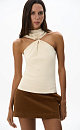 Knitted top with a decorative element - BRUSNIKA. Women clothes