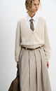Zippered fox-fur cardigan - BRUSNIKA. Women clothes