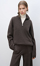 Jumper with a stand collar and a zippe - BRUSNIKA. Women clothes