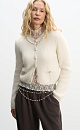 fox down cardigan with accent buttons - BRUSNIKA. Women clothes