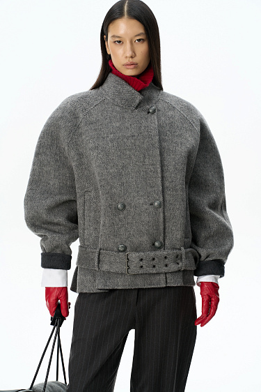wool jacket with a raglan sleeve - BRUSNIKA Women Clothes