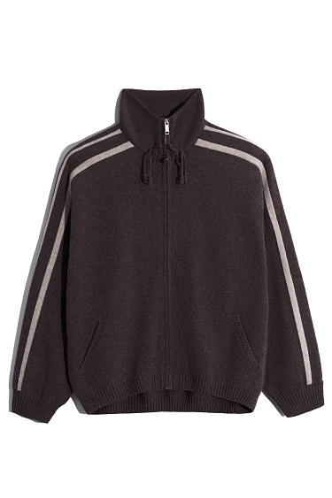 bomber jacket with stripes on the sleeves - BRUSNIKA Women Clothes