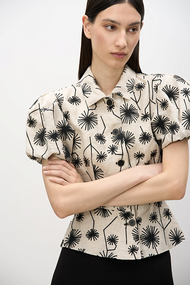 Jacket with voluminous sleeves - BRUSNIKA Women Clothes