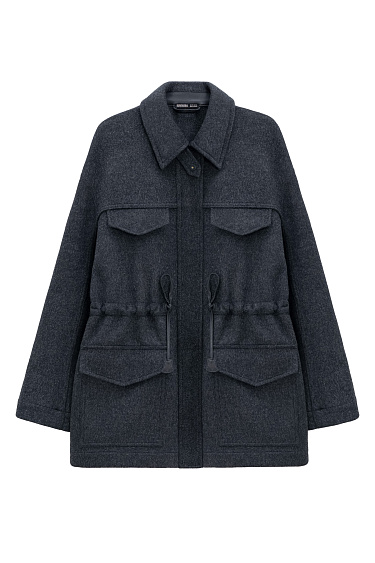 100% wool jacket with drawstring - BRUSNIKA Women Clothes