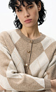 Cashmere cardigan with an Argyle pattern - BRUSNIKA. Women clothes