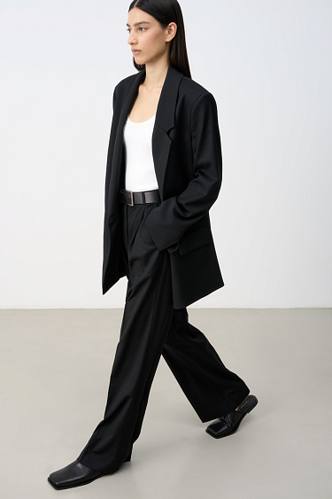 Straight-fit trousers with darts - BRUSNIKA Women Clothes