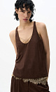 Top with suede trim - BRUSNIKA. Women clothes