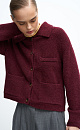 Buttoned knit bomber jacket - BRUSNIKA. Women clothes