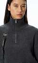 Jumper with a stand collar and a zippe - BRUSNIKA. Women clothes