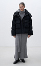 Down jacket with a stand collar and hood - BRUSNIKA. Women clothes