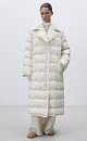 Long down jacket with branded embossing - BRUSNIKA. Women clothes