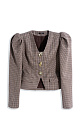 Checkered jacket with accent buttons - BRUSNIKA. Women clothes