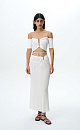 Maxi skirt with metal detail - BRUSNIKA. Women clothes