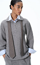 Jumper with a stand collar and a zippe - BRUSNIKA. Women clothes