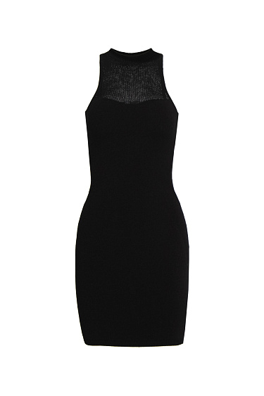 Knitted open shoulder mini dress - BRUSNIKA Women Clothes