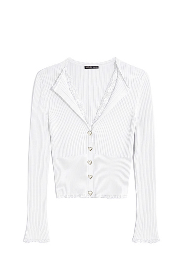 Viscose cardigan with lace - BRUSNIKA Women Clothes