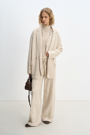 Cashmere-blend knit blazer - BRUSNIKA Women Clothes